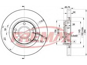 FREMAX BD-5924 stabdžių diskas 
 Dviratė transporto priemonės -> Stabdžių sistema -> Stabdžių diskai / priedai
MR205215, MR295368, MR307386, 1606375780