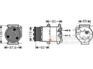 VAN WEZEL 1800K430 kompresorius, oro kondicionierius 
 Oro kondicionavimas -> Kompresorius/dalys
1674616, 1766999, 1791010, 6G9119D629AC