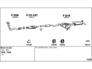 FENNO FI306 išmetimo sistema 
 Išmetimo sistema -> Išmetimo sistema, visa