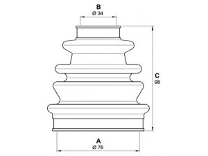 OPEN PARTS SJK7014.00 gofruotoji membrana, kardaninis velenas 
 Ratų pavara -> Gofruotoji membrana
A1683600068, A1683660291