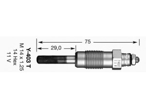 NGK 7494 kaitinimo žvakė 
 Kibirkšties / kaitinamasis uždegimas -> Kaitinimo kaištis
1214303