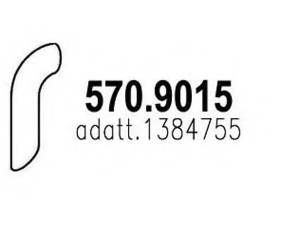 ASSO 570.9015 išleidimo kolektorius 
 Išmetimo sistema -> Išmetimo vamzdžiai
1384755