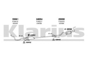 KLARIUS 361076E išmetimo sistema 
 Išmetimo sistema -> Išmetimo sistema, visa