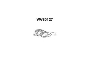 VENEPORTE VW80127 priekinis duslintuvas 
 Išmetimo sistema -> Duslintuvas
1H0253409D
