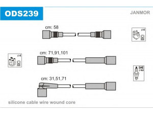 JANMOR ODS239 uždegimo laido komplektas 
 Kibirkšties / kaitinamasis uždegimas -> Uždegimo laidai/jungtys
1612525, 90392649