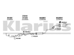 KLARIUS 570218U išmetimo sistema 
 Išmetimo sistema -> Išmetimo sistema, visa