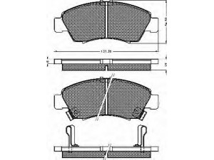 BSF 10361 stabdžių trinkelių rinkinys, diskinis stabdys 
 Techninės priežiūros dalys -> Papildomas remontas
45022S04505, 45022S04602, 45022S04G00