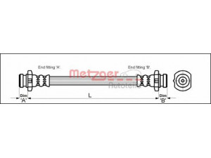 METZGER 4111984 stabdžių žarnelė 
 Stabdžių sistema -> Stabdžių žarnelės
4620489914, 4621040R00, 4621040R10
