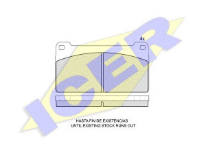 ICER 150278 stabdžių trinkelių rinkinys, diskinis stabdys 
 Techninės priežiūros dalys -> Papildomas remontas