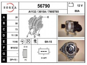 EAI 56790 kintamosios srovės generatorius 
 Elektros įranga -> Kint. sr. generatorius/dalys -> Kintamosios srovės generatorius