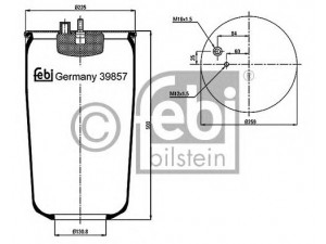 FEBI BILSTEIN 39857 dėklas, pneumatinė pakaba 
 Pakaba -> Pneumatinė pakaba
81.43601.0160, 81.43601.6071