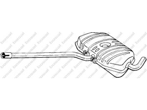 BOSAL 282-551 vidurinis duslintuvas 
 Išmetimo sistema -> Duslintuvas
535 253 409