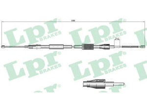 LPR C0047B trosas, stovėjimo stabdys 
 Stabdžių sistema -> Valdymo svirtys/trosai
8Z0609721C, 8Z0609721G, 8Z0609721C