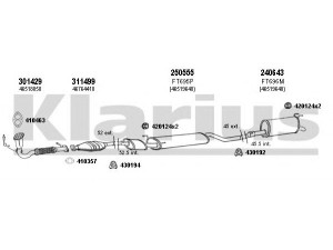 KLARIUS 330749E išmetimo sistema 
 Išmetimo sistema -> Išmetimo sistema, visa