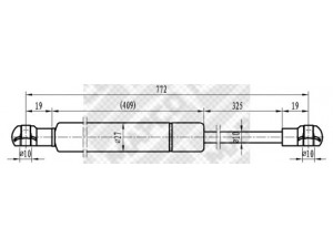 MAPCO 91860 dujinė spyruoklė, bagažinė 
 Priedai -> Bagažinė/pakrovimo skyrius
6389800364