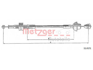 METZGER 11.0172 akceleratoriaus trosas 
 Kuro mišinio formavimas -> Karbiuratorius, sistema -> Valdymo sąsajos/amortizatorius/kameros
6200944