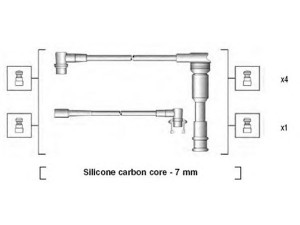 MAGNETI MARELLI 941145220719 uždegimo laido komplektas 
 Kibirkšties / kaitinamasis uždegimas -> Uždegimo laidai/jungtys