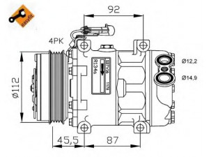 NRF 32701G kompresorius, oro kondicionierius 
 Oro kondicionavimas -> Kompresorius/dalys
6453SV, 71721759, 71721760, 71724759