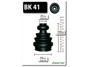 SHAFTEC BK41 gofruotoji membrana, kardaninis velenas 
 Ratų pavara -> Gofruotoji membrana