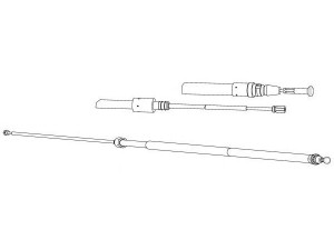 KAWE PU02236 trosas, stovėjimo stabdys 
 Stabdžių sistema -> Valdymo svirtys/trosai
4745X4