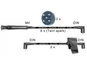 BBT ZK1010 uždegimo laido komplektas 
 Kibirkšties / kaitinamasis uždegimas -> Uždegimo laidai/jungtys