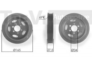 TREVI AUTOMOTIVE PC1094 skriemulys, alkūninis velenas 
 Diržinė pavara -> Dirželio skriemulys
0515R6, 515R6, 0515R6, 515R6