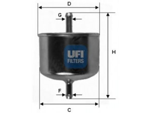 UFI 31.626.00 kuro filtras 
 Techninės priežiūros dalys -> Papildomas remontas
F3XY-9155-A, 25176294, 25176295
