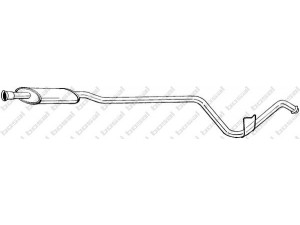 BOSAL 287-163 vidurinis duslintuvas 
 Išmetimo sistema -> Duslintuvas
77.00.779.634, 77.00.781.507