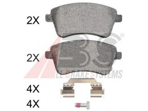 A.B.S. 37841 OE stabdžių trinkelių rinkinys, diskinis stabdys 
 Techninės priežiūros dalys -> Papildomas remontas
581011PA00