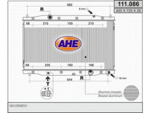 AHE 111.086 radiatorius, variklio aušinimas 
 Aušinimo sistema -> Radiatorius/alyvos aušintuvas -> Radiatorius/dalys
19010R06E01
