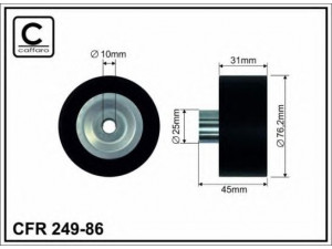 CAFFARO 249-86 kreipiantysis skriemulys, V formos rumbuotas diržas 
 Diržinė pavara -> V formos rumbuotas diržas/komplektas -> Laisvasis/kreipiamasis skriemulys
1372770, 6C1Q 6C344 AB