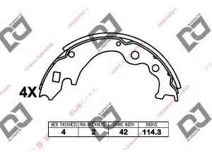 DJ PARTS BS1268 stabdžių trinkelių komplektas 
 Techninės priežiūros dalys -> Papildomas remontas
3250047, 3250732, 3256068, 3256395