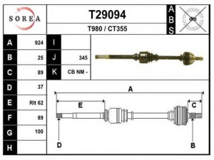 EAI T29094 kardaninis velenas