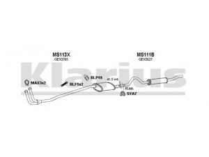 KLARIUS 120156U išmetimo sistema 
 Išmetimo sistema -> Išmetimo sistema, visa