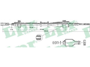 LPR C0112C sankabos trosas 
 Dviratė transporto priemonės -> Kabeliai ir tachometro velenaai -> Sankabos trosas
307701M200, 307702M115