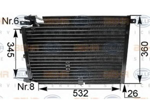 HELLA 8FC 351 035-351 kondensatorius, oro kondicionierius 
 Oro kondicionavimas -> Kondensatorius
43 82 404