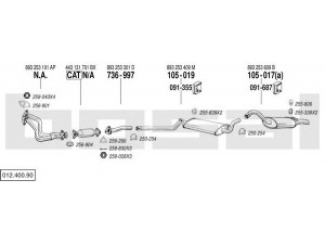 BOSAL 012.400.90 išmetimo sistema 
 Išmetimo sistema -> Išmetimo sistema, visa
