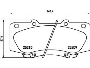 HELLA 8DB 355 015-821 stabdžių trinkelių rinkinys, diskinis stabdys 
 Techninės priežiūros dalys -> Papildomas remontas
044650K240, 044650K260, 044650K320