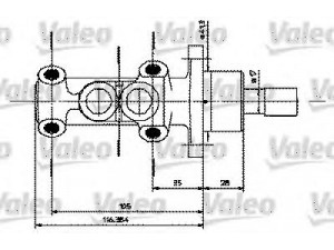 VALEO 402251 pagrindinis cilindras, stabdžiai 
 Stabdžių sistema -> Pagrindinis stabdžių cilindras
7200918, 7200919, 95VW2140AA, 95VW2140BA