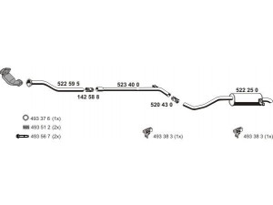 ERNST 100478 išmetimo sistema 
 Išmetimo sistema -> Išmetimo sistema, visa