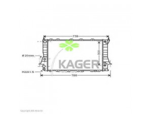 KAGER 31-0014 radiatorius, variklio aušinimas 
 Aušinimo sistema -> Radiatorius/alyvos aušintuvas -> Radiatorius/dalys
4A0121251C, 4A0121251F, 4A0121251P