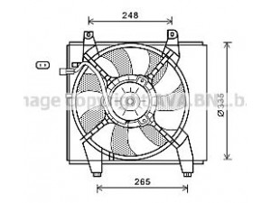 AVA QUALITY COOLING HY7512 ventiliatorius, radiatoriaus 
 Aušinimo sistema -> Oro aušinimas
2538017000, 2538017100