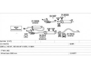 MTS C210577007995 išmetimo sistema 
 Išmetimo sistema -> Išmetimo sistema, visa