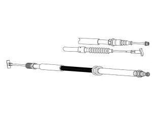 KAWE FA02212 trosas, stovėjimo stabdys 
 Stabdžių sistema -> Valdymo svirtys/trosai
46460508