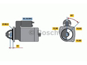 BOSCH 0 001 368 002 starteris 
 Elektros įranga -> Starterio sistema -> Starteris