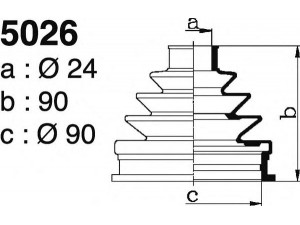 DEPA 5026 gofruotoji membrana, kardaninis velenas 
 Ratų pavara -> Gofruotoji membrana
31607507402, 46307733, 60556609