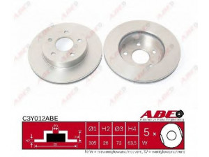 ABE C3Y012ABE stabdžių diskas 
 Dviratė transporto priemonės -> Stabdžių sistema -> Stabdžių diskai / priedai
052098672, 52098672