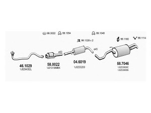 ASSO ART3762 išmetimo sistema 
 Išmetimo sistema -> Išmetimo sistema, visa