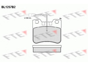 FTE BL1257B2 stabdžių trinkelių rinkinys, diskinis stabdys 
 Techninės priežiūros dalys -> Papildomas remontas
425090, 425164