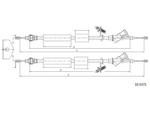 CABOR 10.5371 trosas, stovėjimo stabdys
1525803, 3M512A603EB
